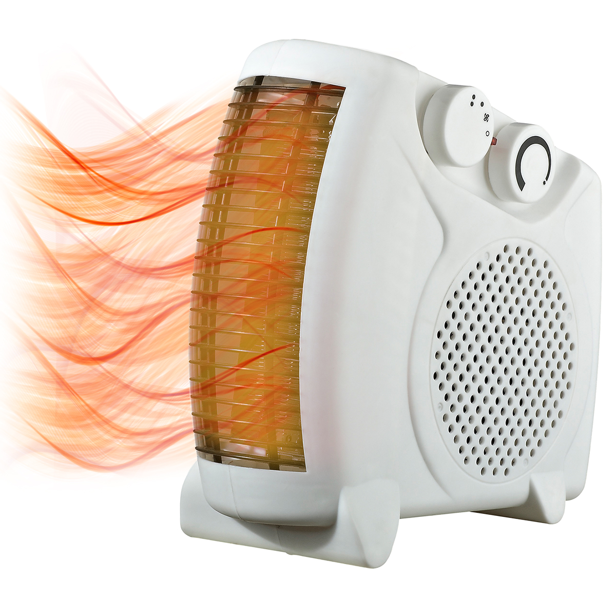 Calefactor Calentador eléctrico compacto 26cm de resistencia para recámara baño estudio hogar TURBO HEATER con termostato 750W / 1500W Beckon