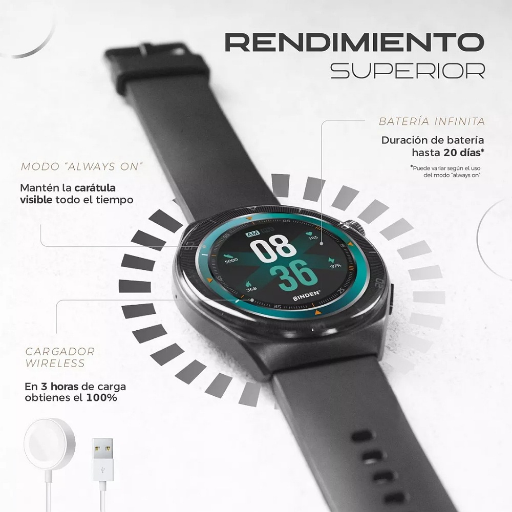 Binden Smartwatch Era One Class Amoled Llamadas