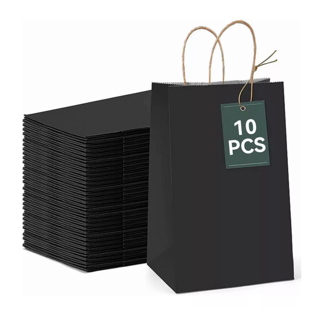 Bolsas Regalo Papel Kraft Bolsas De Dulces Ecológicas 10 Pcs NEGRO