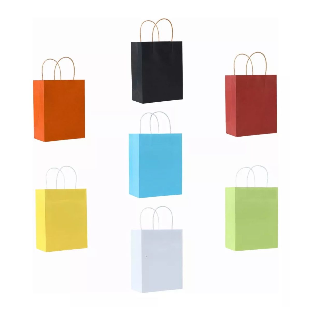 Bolsas Regalo Papel Kraft Bolsas De Dulces Ecológicas 10 Pcs AZUL