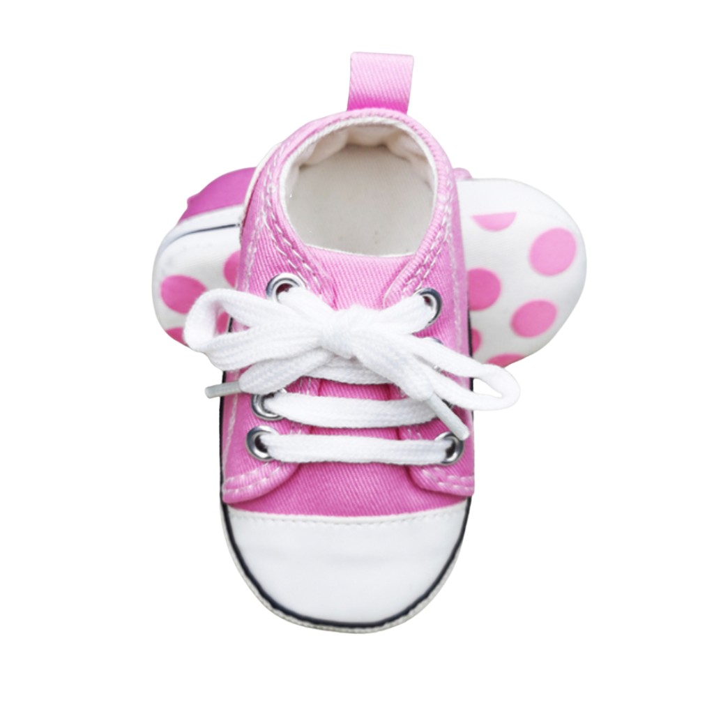 Zapatitos Clásicos de Lona para Bebé, 7-12 meses, 12 cm, color ROSA