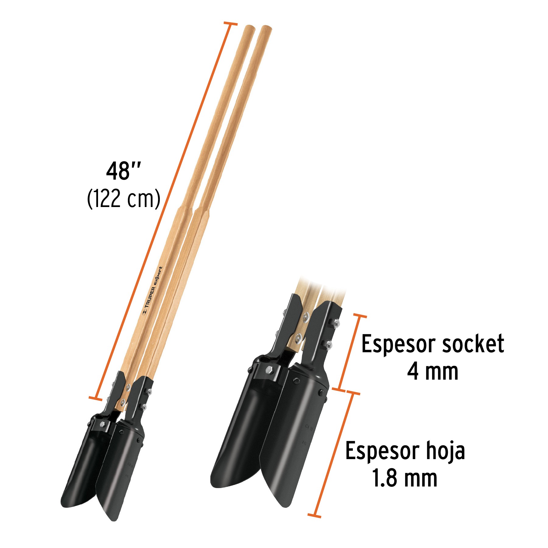 CAVADOR MANGOS DE MADERA 48", TRUPER EXPERT 11979