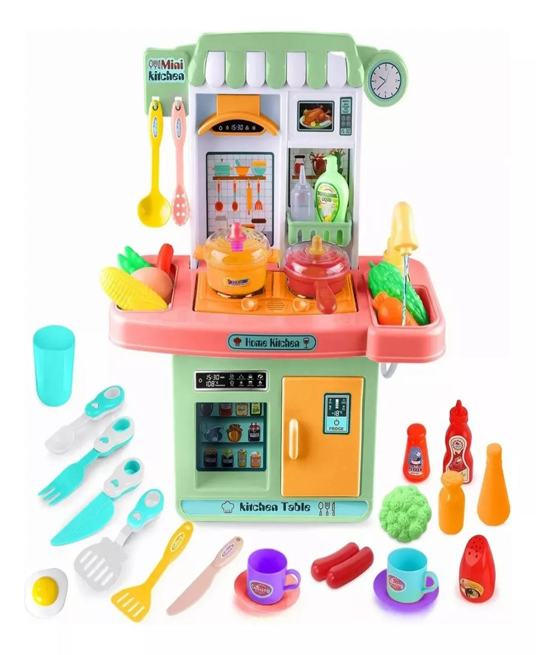 Cocina Juguete Termosellado Cocinita Infantil 33 Piezas