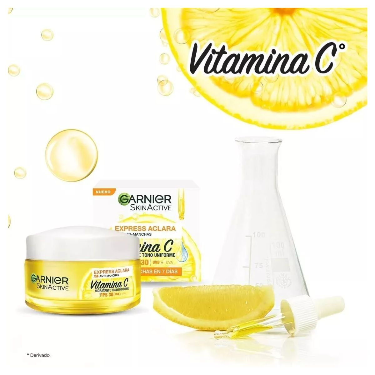 Crema Garnier Express Aclara Antimanchas Con Vitamina C 50 ml