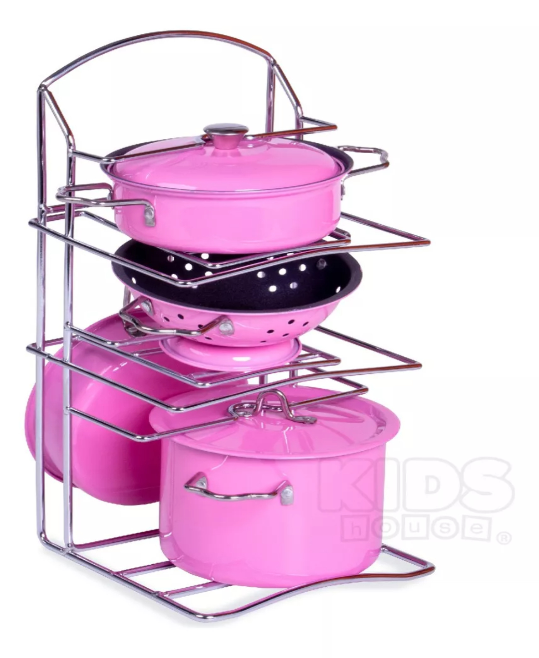 Set De Ollas Para Cocina De Juguete Color Rosa Para Niñas