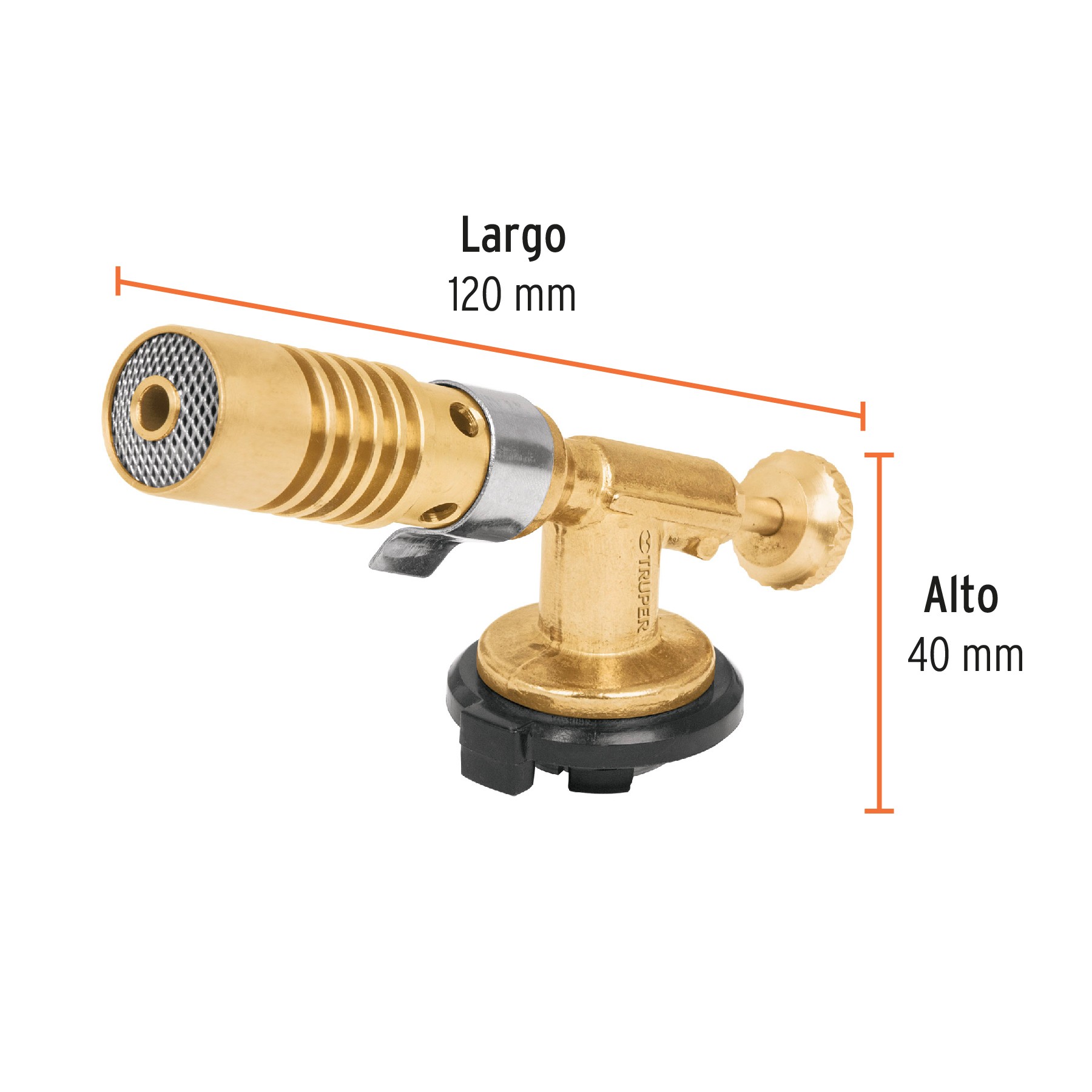 BOQUILLA PARA LATA DE GAS DE 1/4 DE VUELTA, TRUPER 11985