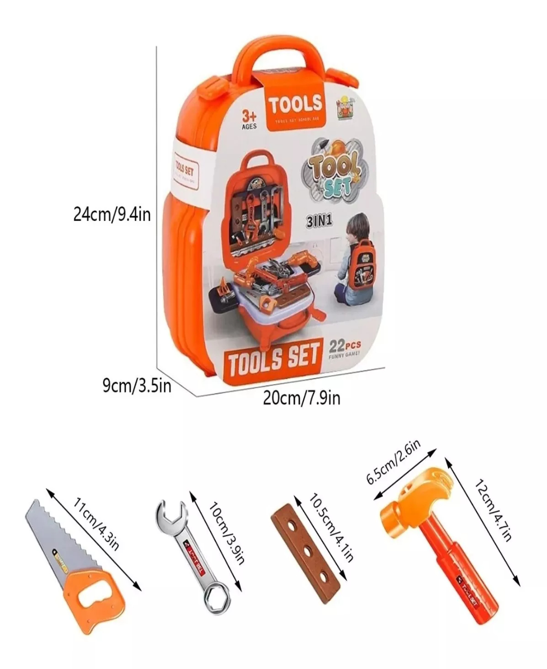 Herramienta Juguetes Mochila Para Niños De Juegos 22 Piezas