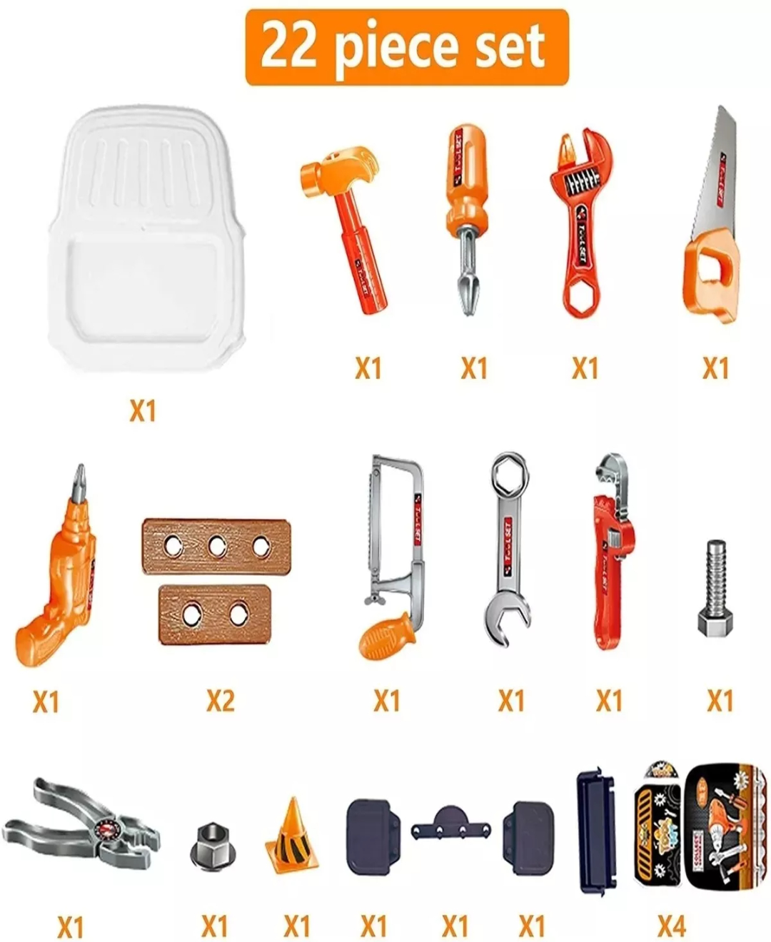 Herramienta Juguetes Mochila Para Niños De Juegos 22 Piezas