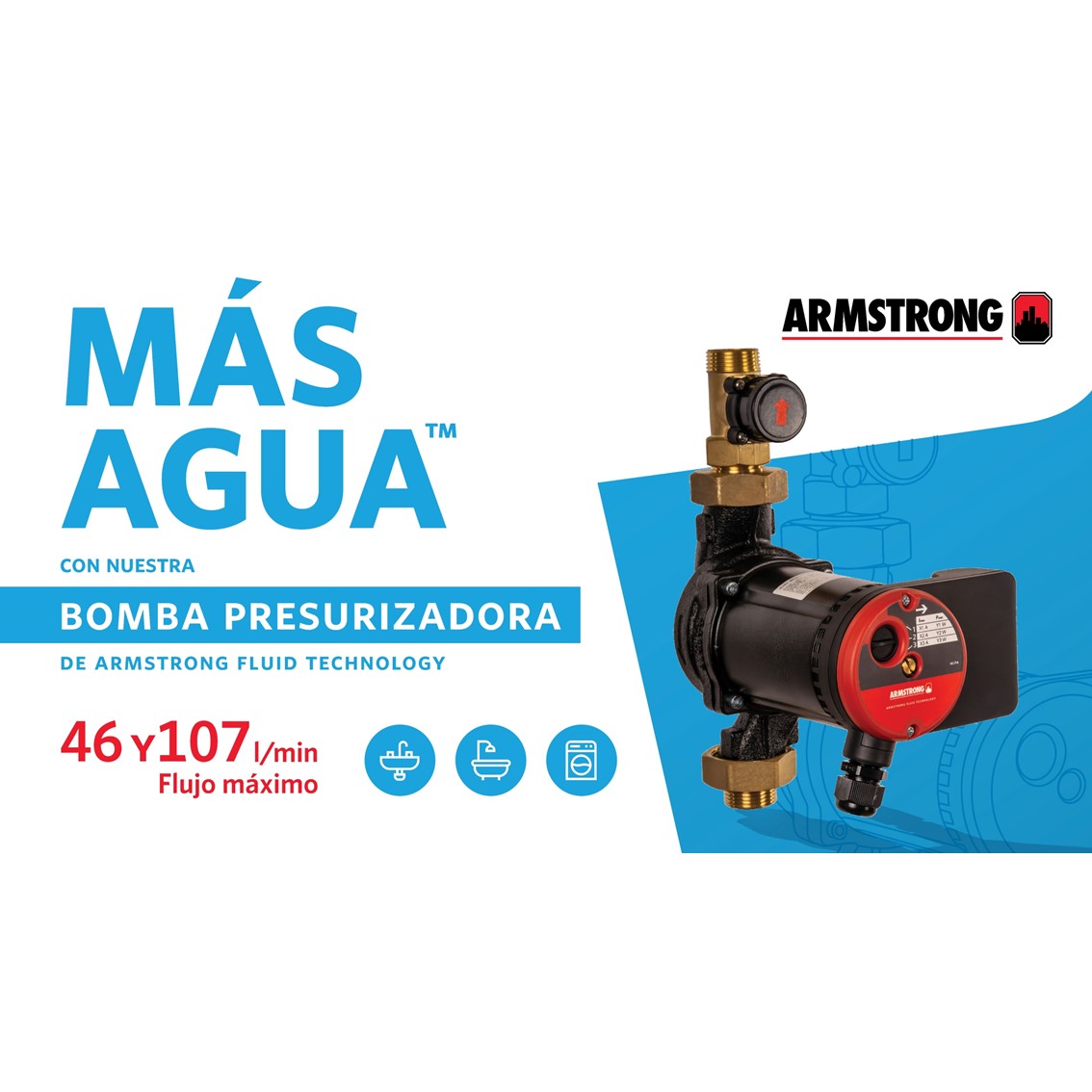 Bomba Presurizadora De Alto Desempeño Armstrong 107 L/min.