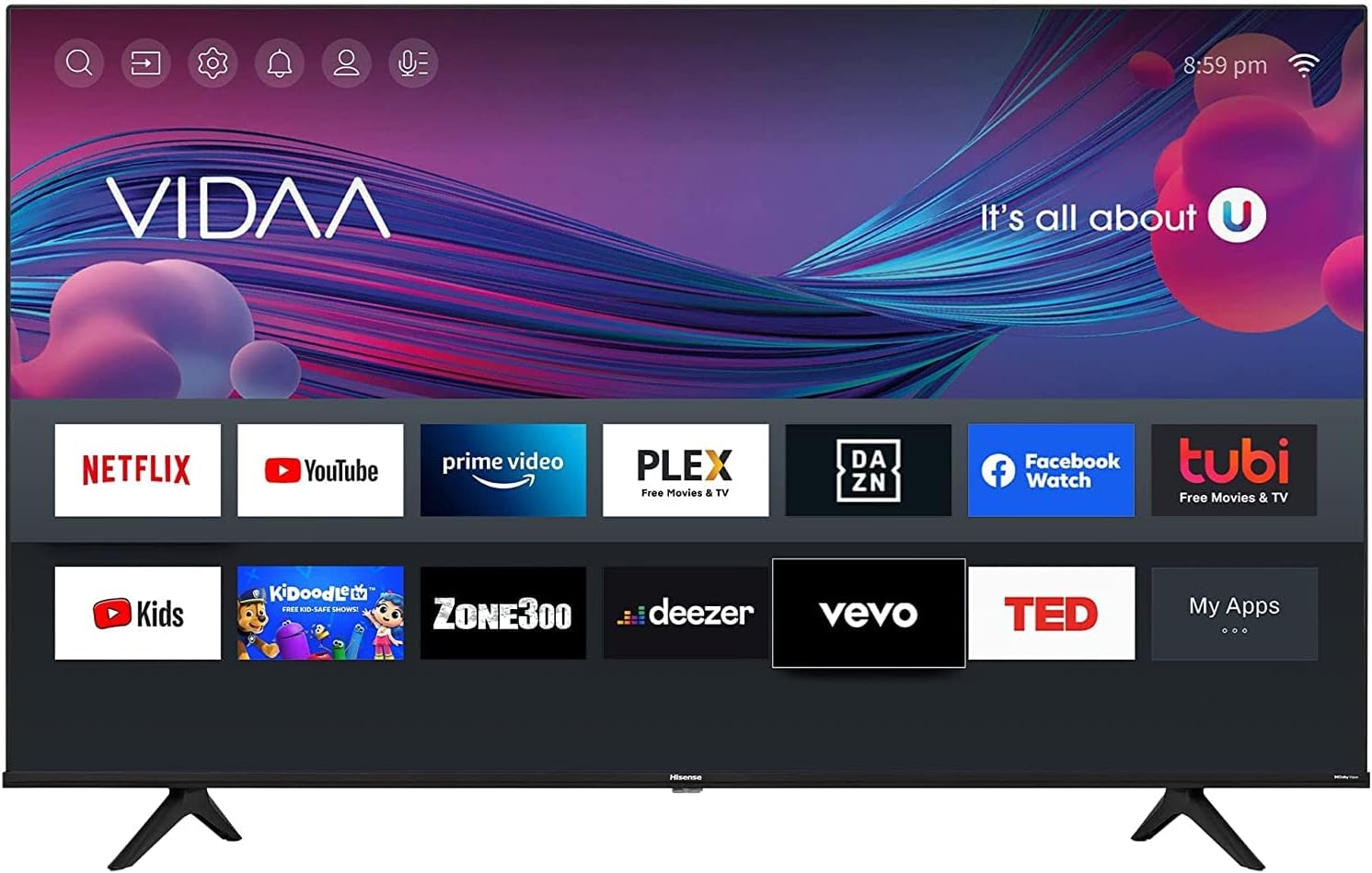 Smart Tv Hisense de 55 con Sistema Operativo VIDAA