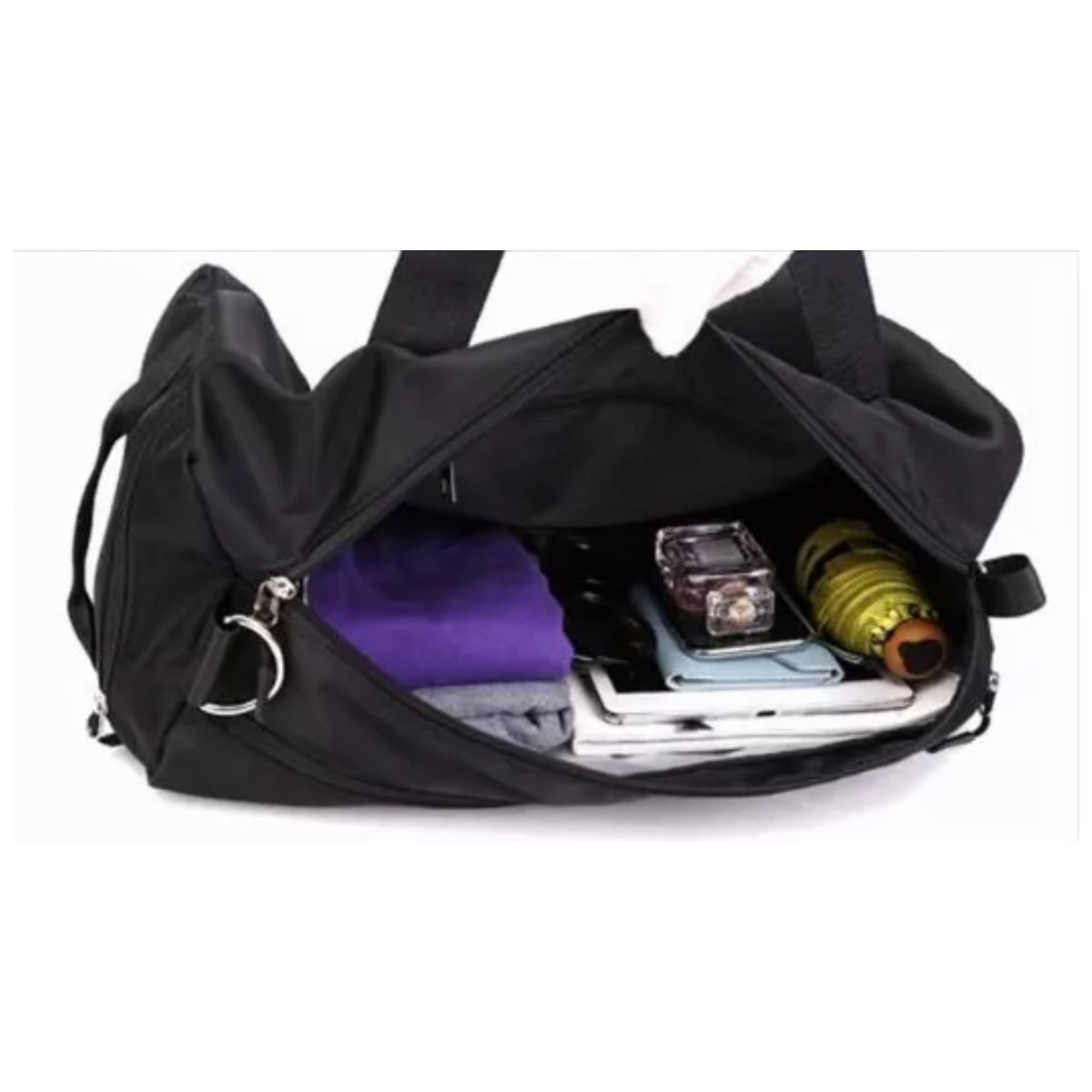 Maleta Deportiva Bolsa Gym Viaje Mochila Fitness Bag, Color Negro