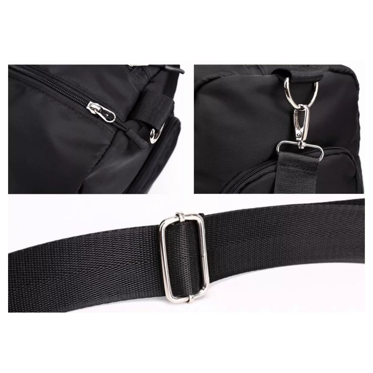 Maleta Deportiva Bolsa Gym Viaje Mochila Fitness Bag, Color Negro