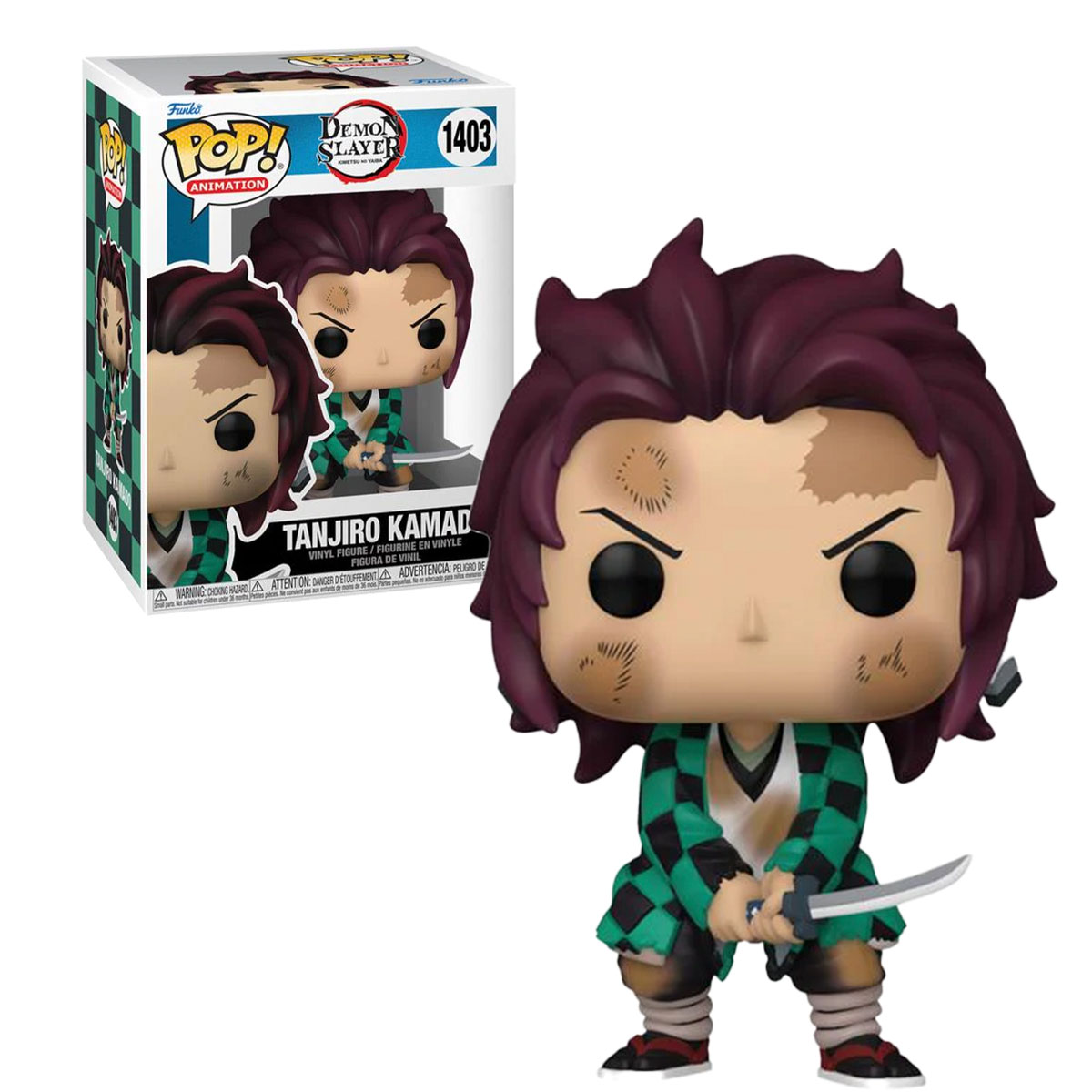 Funko Pop Tanjiro Kamado Entrenando #1403 Demon Slayer Anime Manga Fig Original