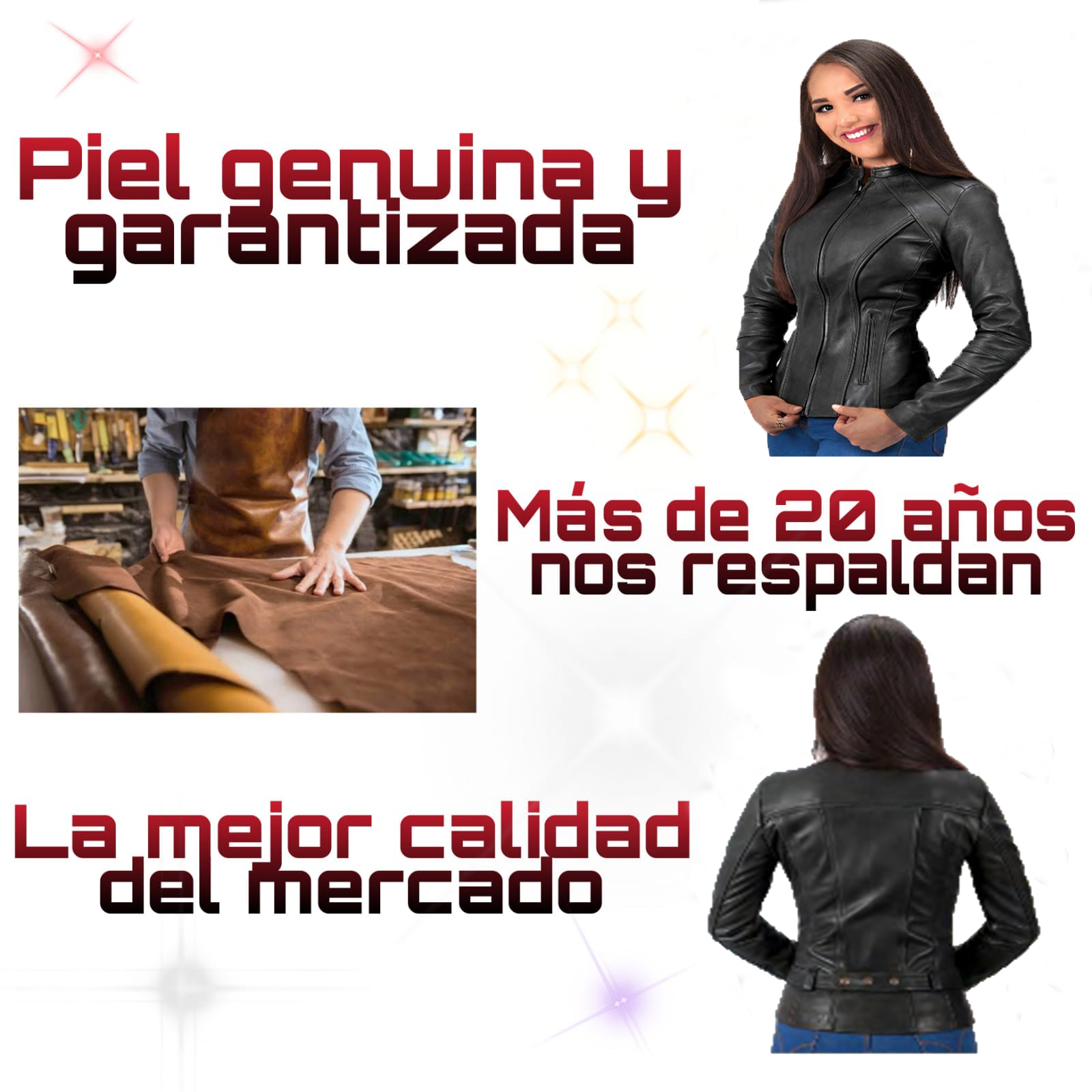 Chamarra de cuero Autentico casual Olimpia Negra Dama incluye regalo un llavero de piel 