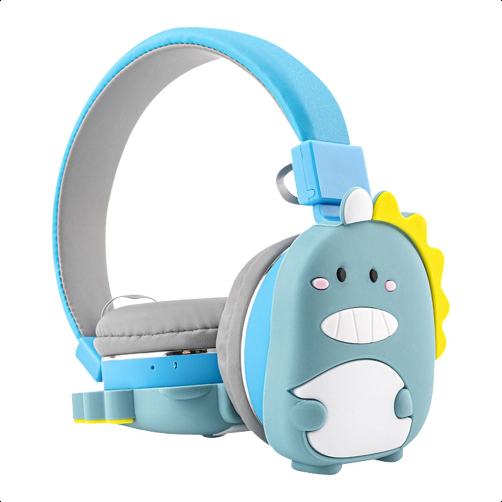 Audífonos Estéreo Bluetooth Infantil Diseño Dino Cute Azul