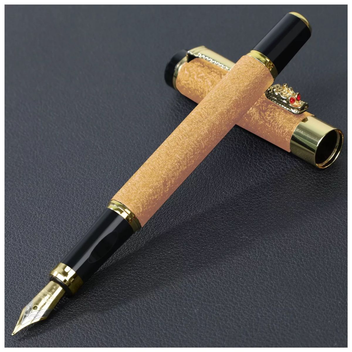 Estilográfica De Alta Calidad Con Tinta Incluida boligrafos Dorado