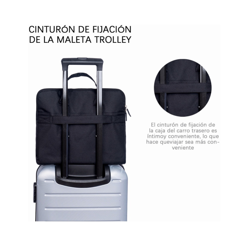 Portafolio Maletín Hombre Laptop, Portable, Maletín Oficina negro