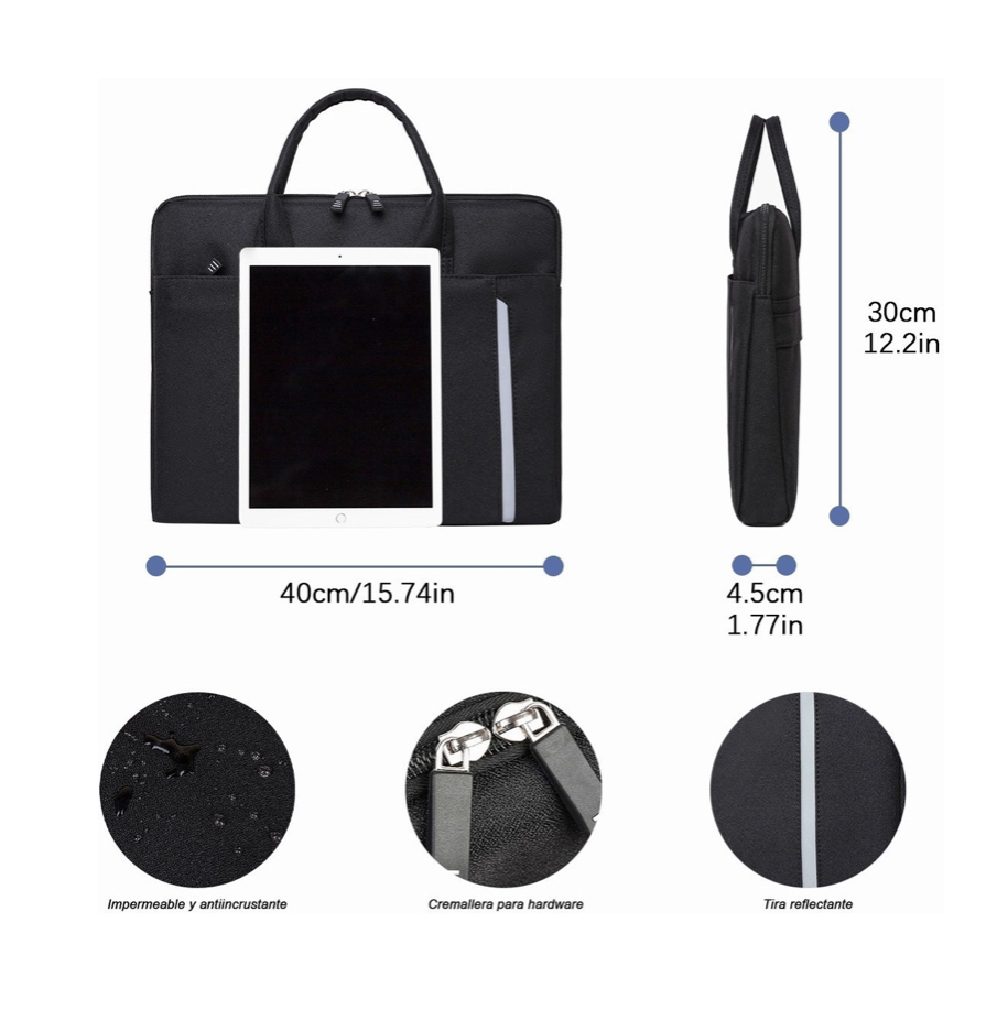 Portafolio Maletín Hombre Laptop, Portable, Maletín Oficina negro
