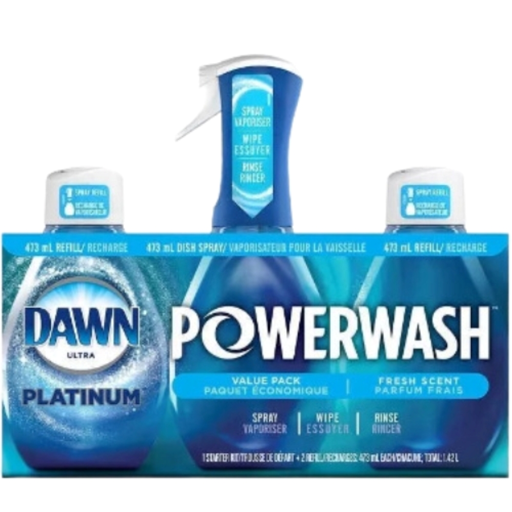 Jabón En Espuma Para Platos Dawn Platinum 3 Piezas de 473 ml Importado