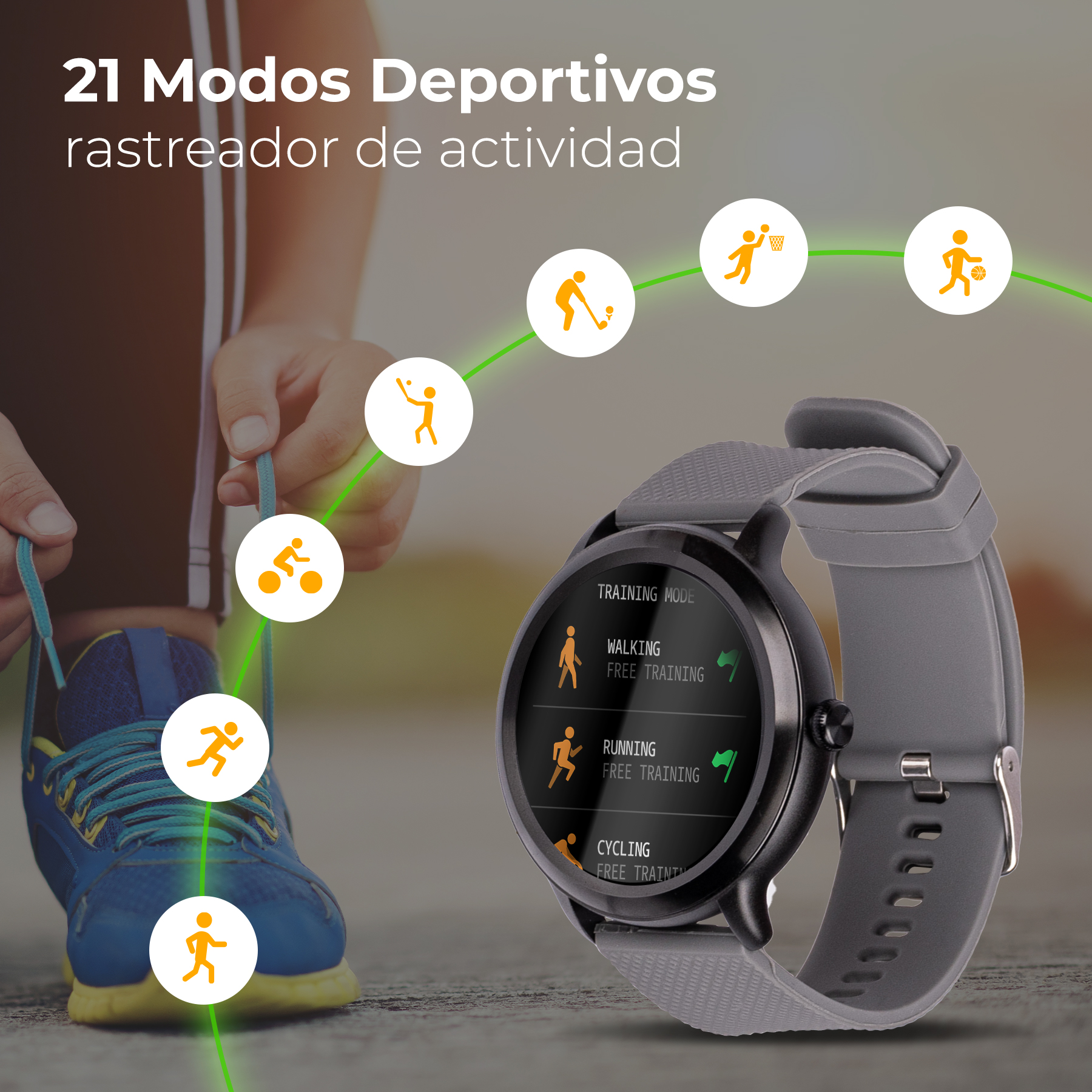Smartwatch Techzone Casual Contra Salpicaduras Grado Ip 67