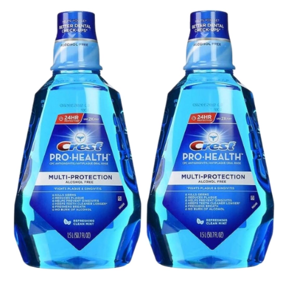 Enjuague Bucal Crest Pro-health de 1.5 Litros cada uno Paquete de 2 piezas 