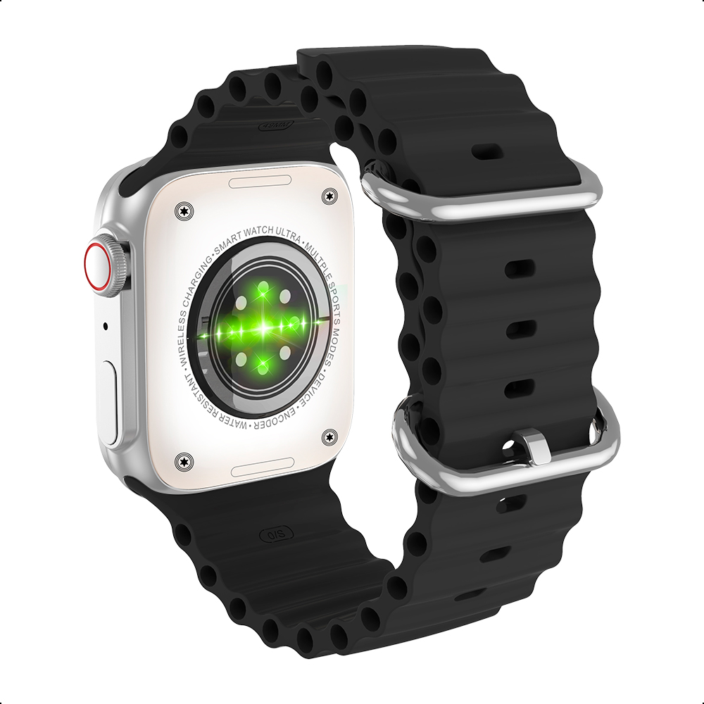 Smartwatch Silver Pantalla 1.3 Ginga Con Ip67 Correa Naranja