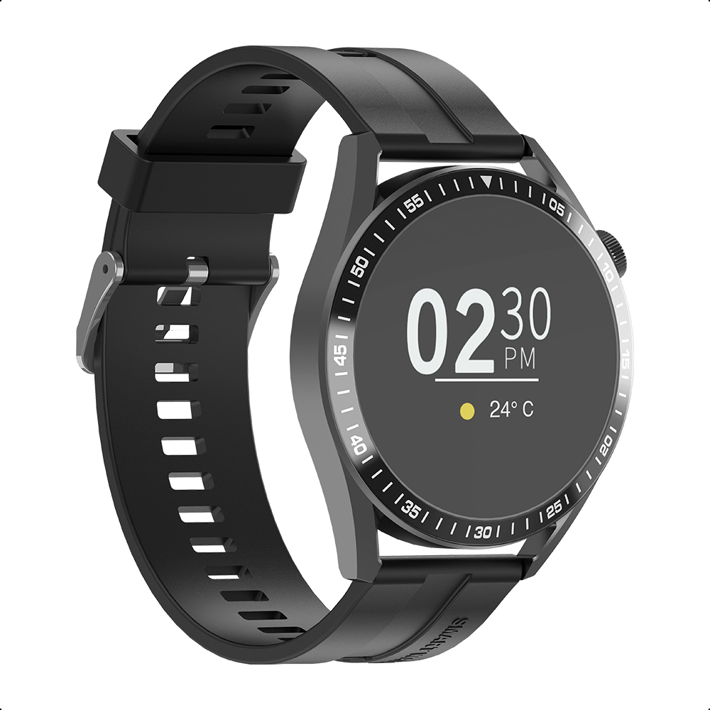 Smartwatch Pantalla 1.3 Ginga Correa Naranja Y Negro Uso De Ip67