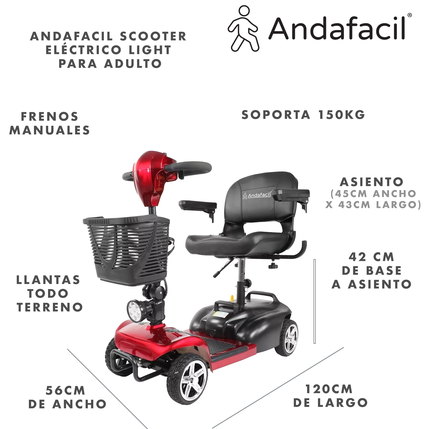 Andafacil Scooter Eléctrico Light para Adulto