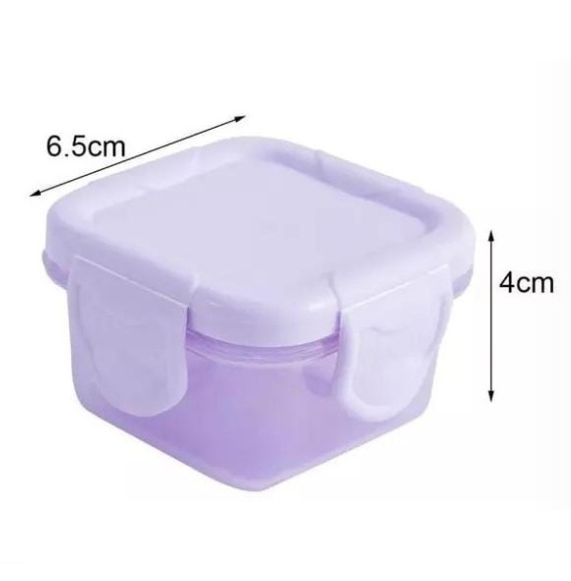 Set 4 Mini Tuppers Contenedores Plástico Herméticos Con Tapa