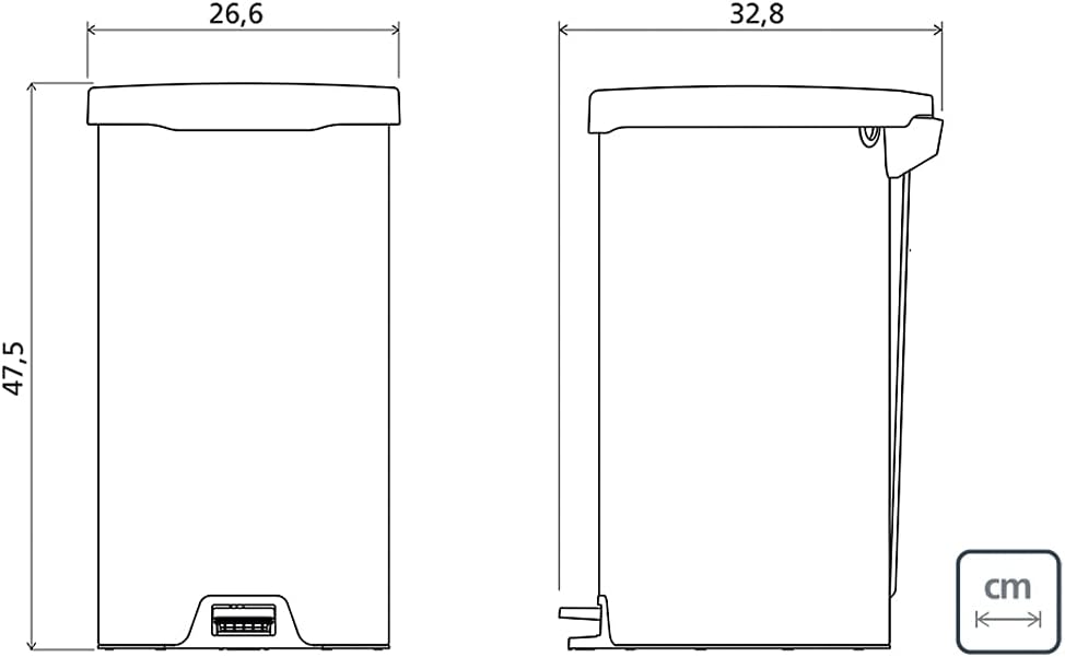 Basurero con Pedal Tramontina New 20 litros acero Inoxidable 94538-720