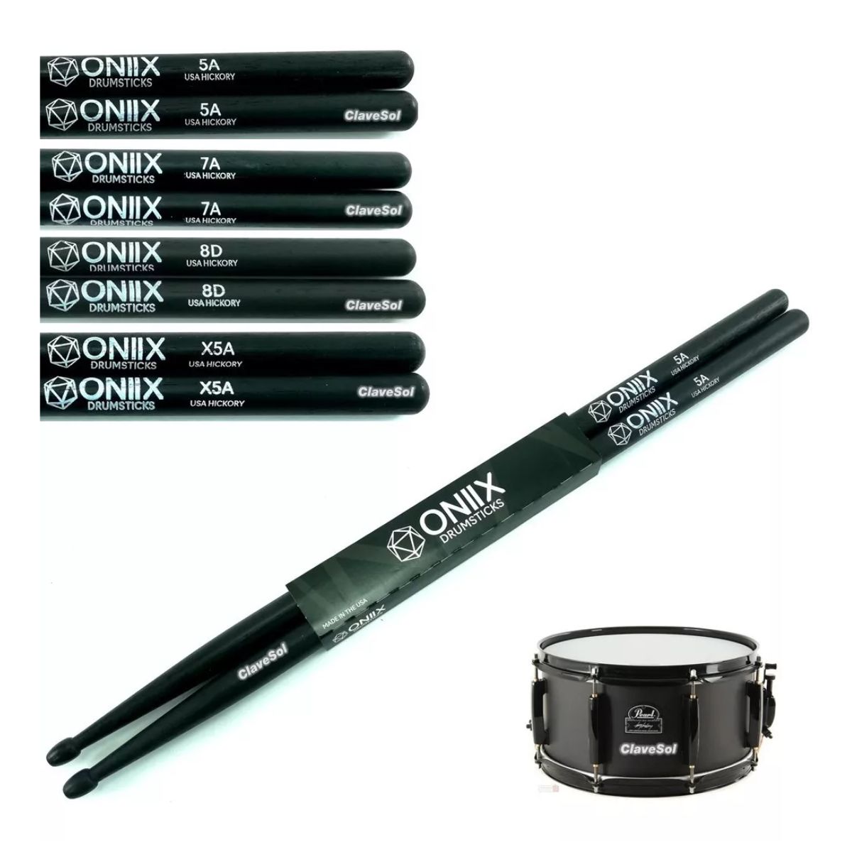 Baquetas Para Bateria By Vic Firth Medidas 5a NEGRO