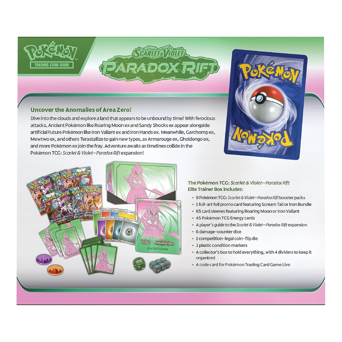 Pokemon TCG Scarlet & Violet: Paradox Rift - Elite Trainer Box Iron Valiant