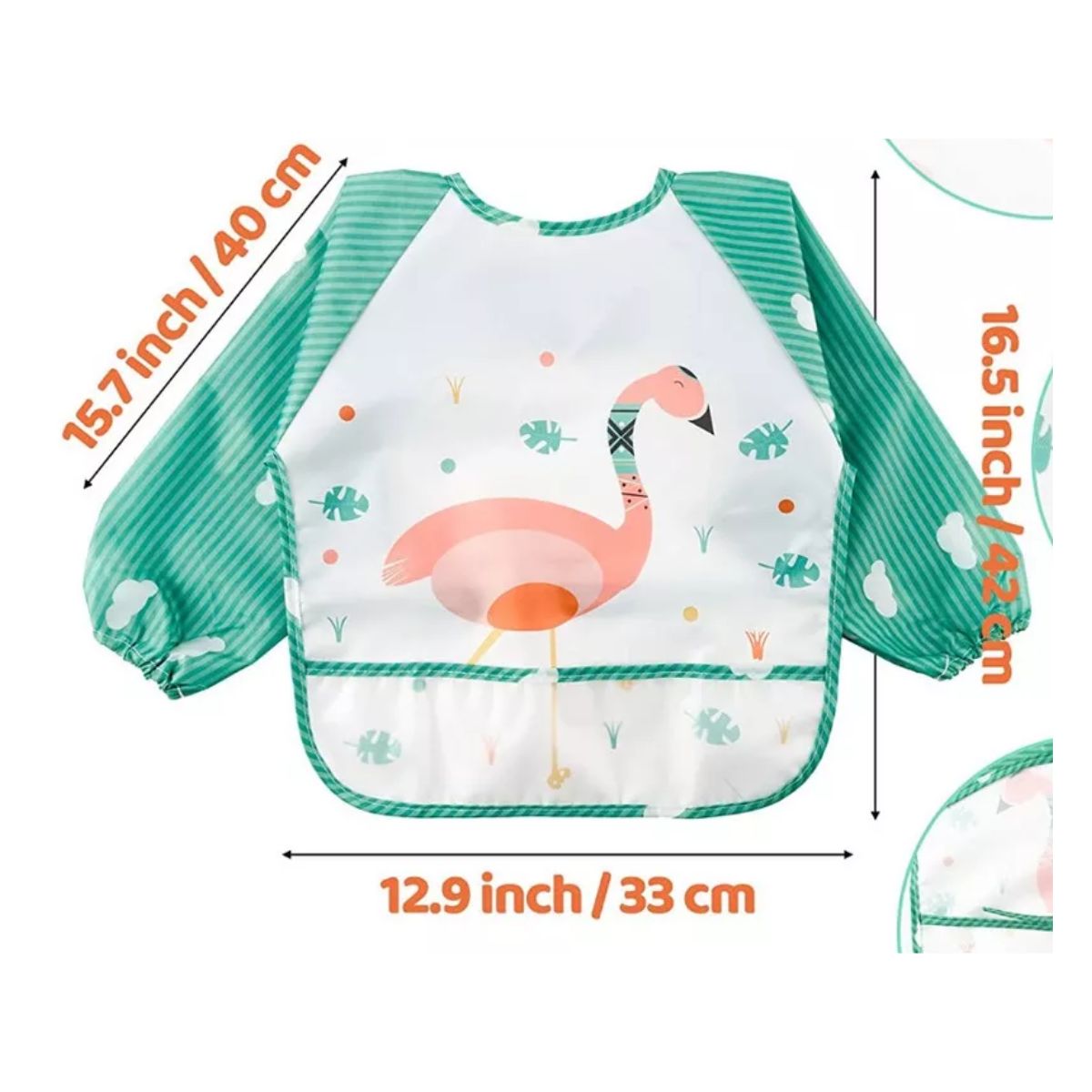 3 uds. De baberos impermeables para bebé, baberos de manga, babero lavable,  protección contra la humedad, 6-36 meses MFZFUKR LL-1610