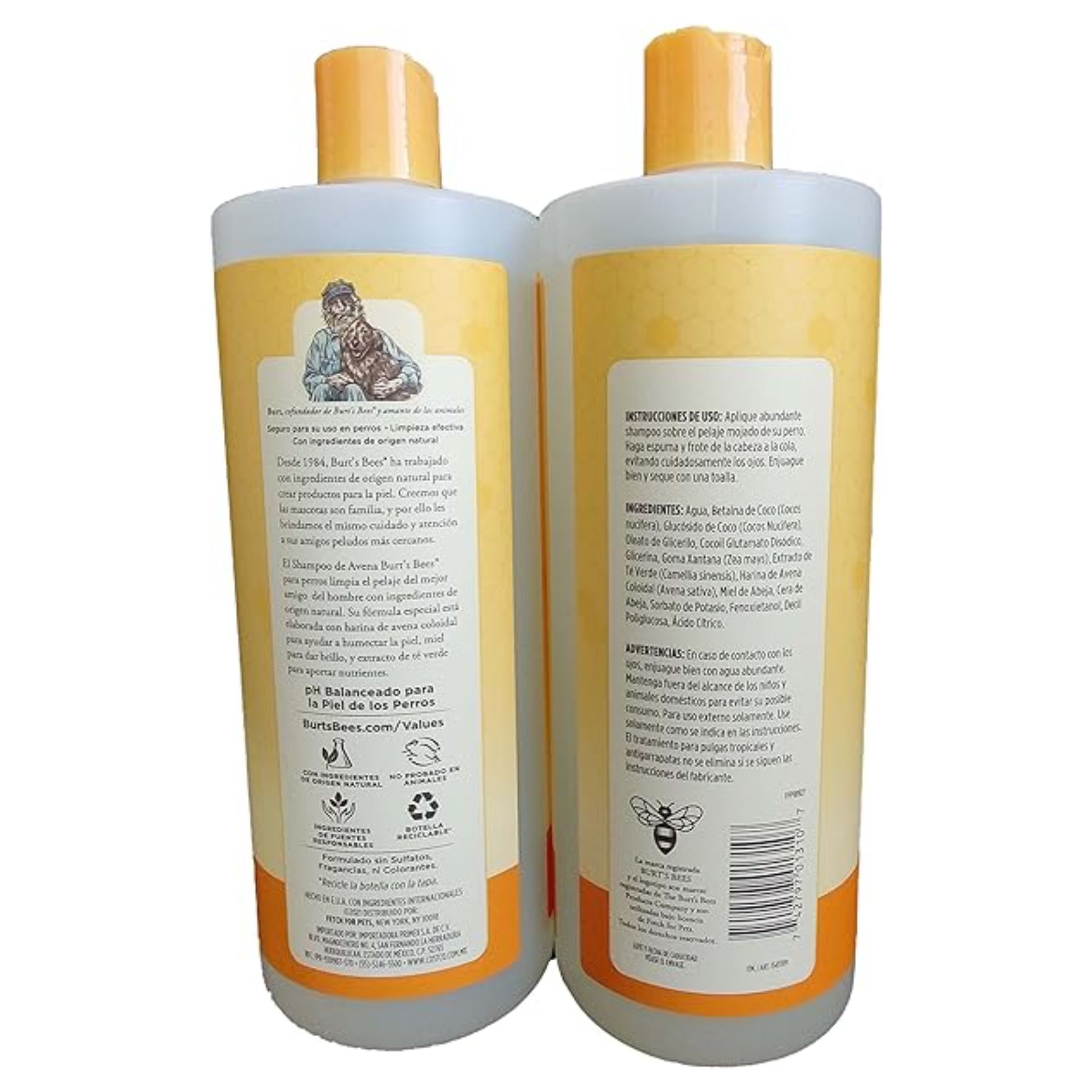 Shampoo natural de avena y miel para perro 946ml CST-AMARILLO