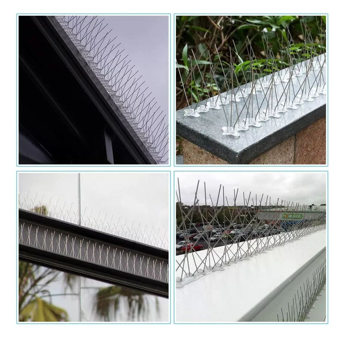 Púas/picos Anti Palomas Aves Pájaros De Acero Inoxidable PLATA