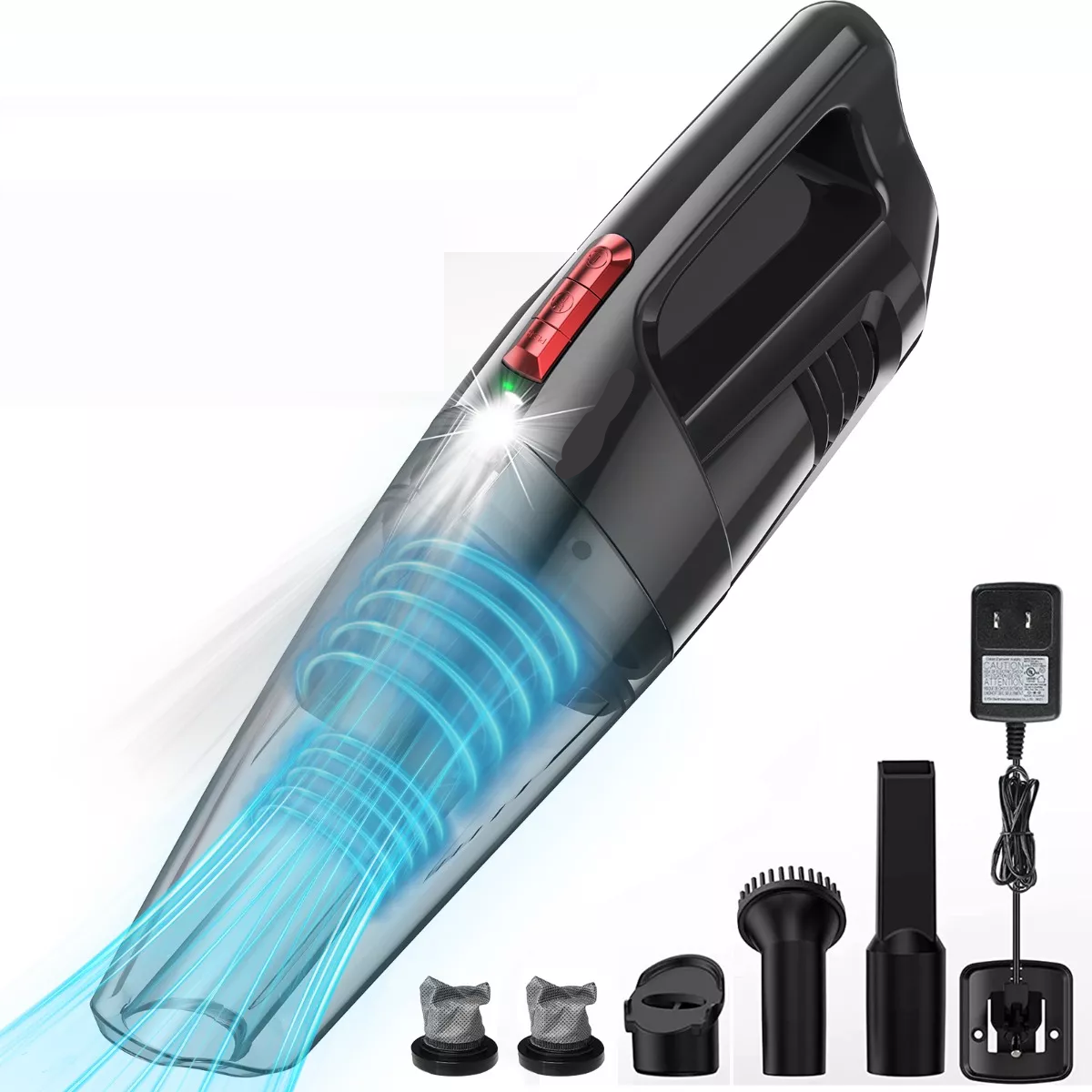 Aspirador De Mano Portátil Para Hogar Y Automóvil Luz Led