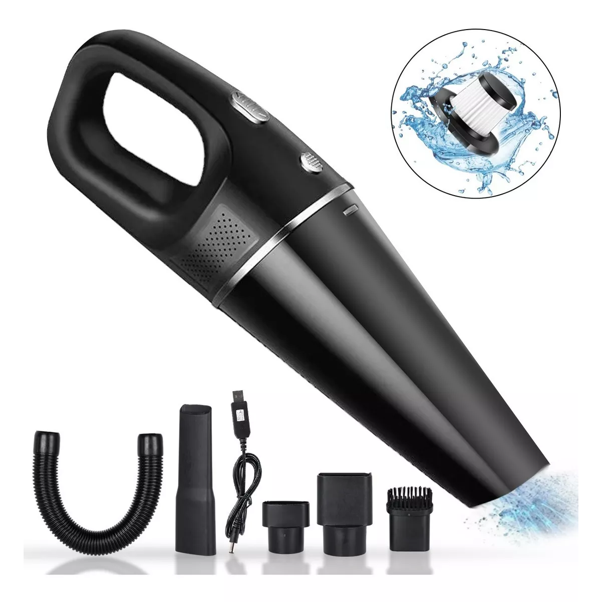 Aspiradora De Mano Portátil Inalámbrica Negro