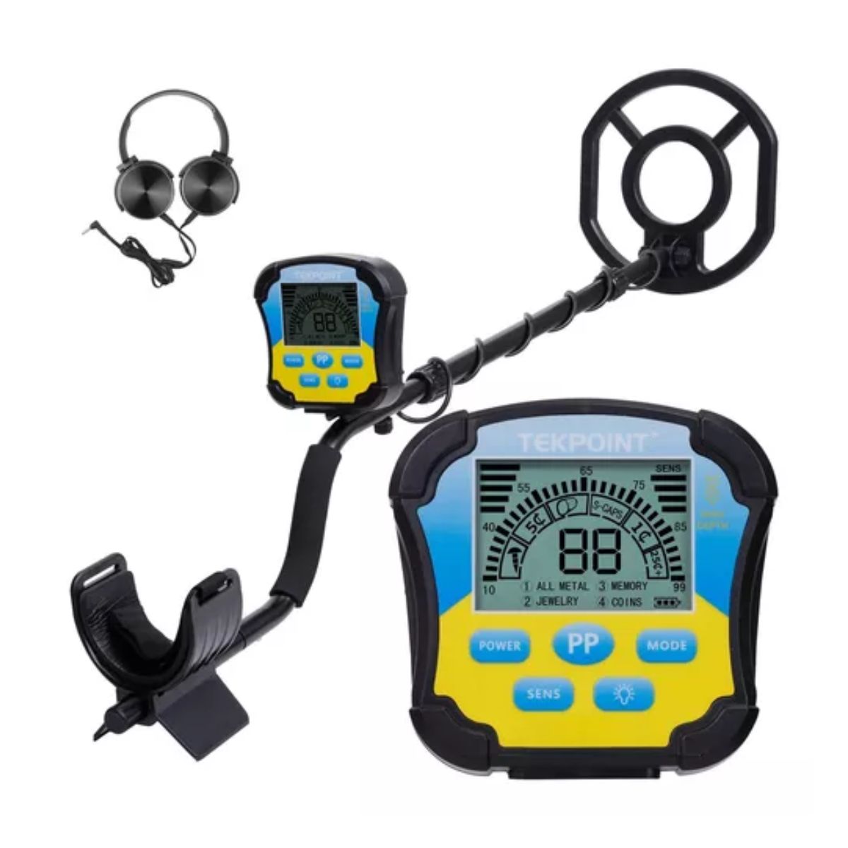 Detector De Metales Subterraneos Con Auricular Encuentra Oro Azul