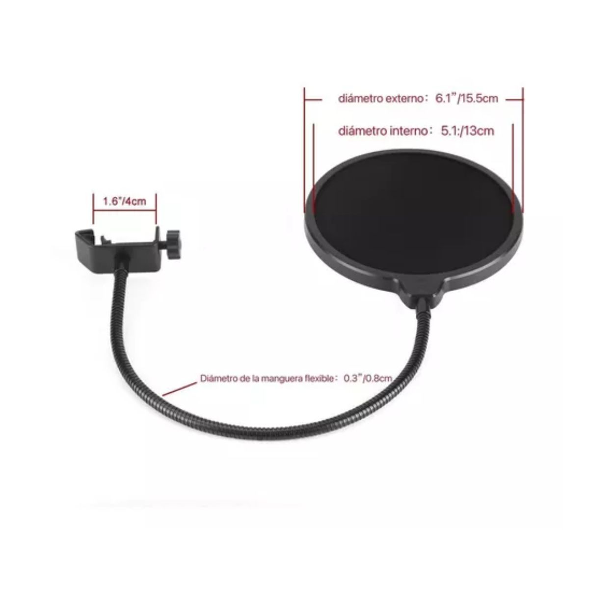 Soporte De Brazo Para Micrófono Con Brazo Ajustable Negro