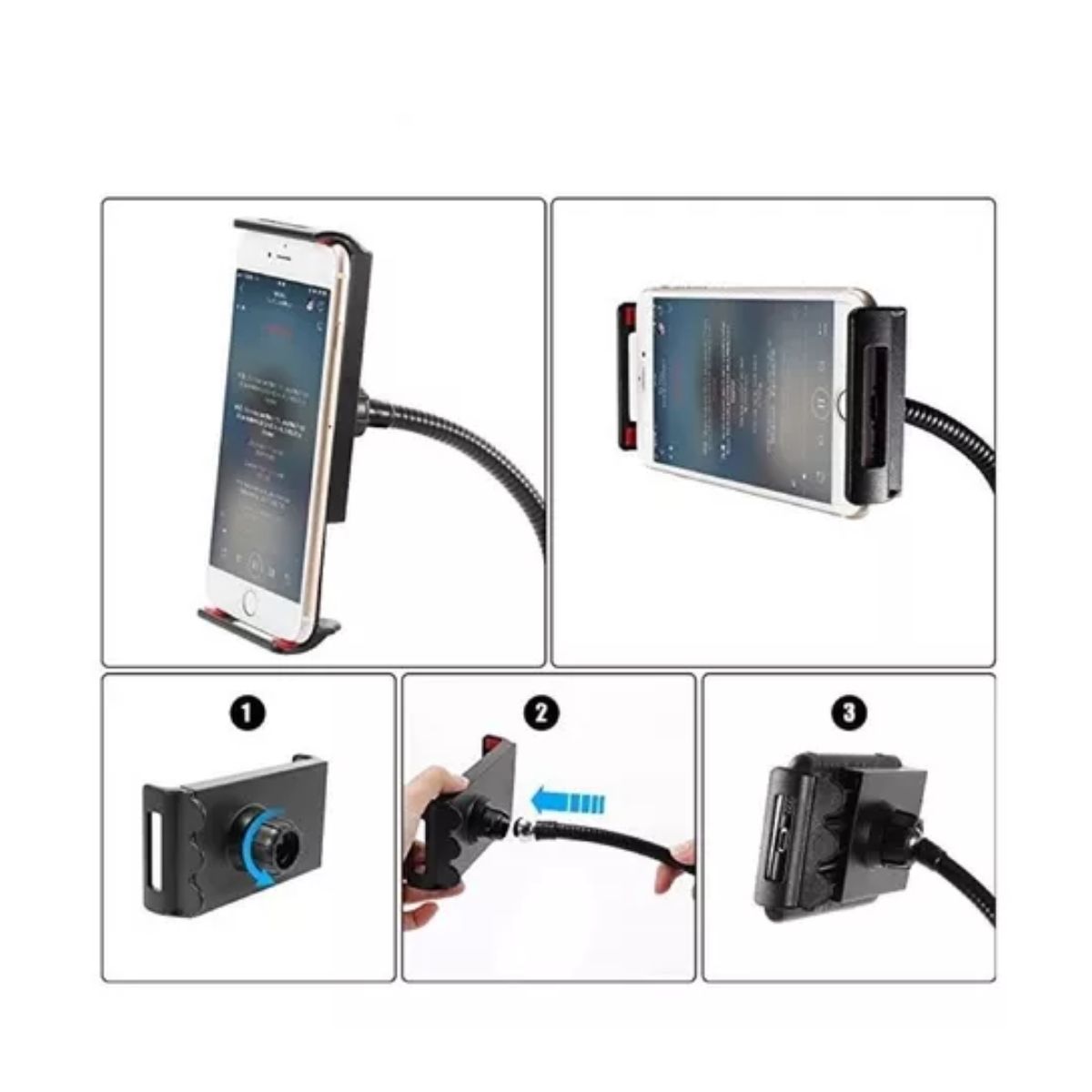 Soporte De Brazo Para Micrófono Con Brazo Ajustable Negro