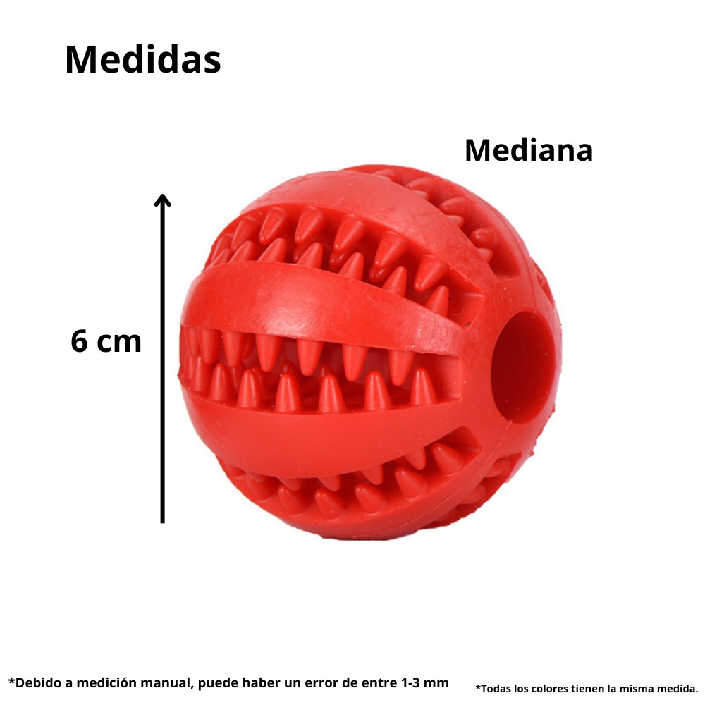 Pelota de Morder para Perro - Bola de Goma Interactiva ROJA