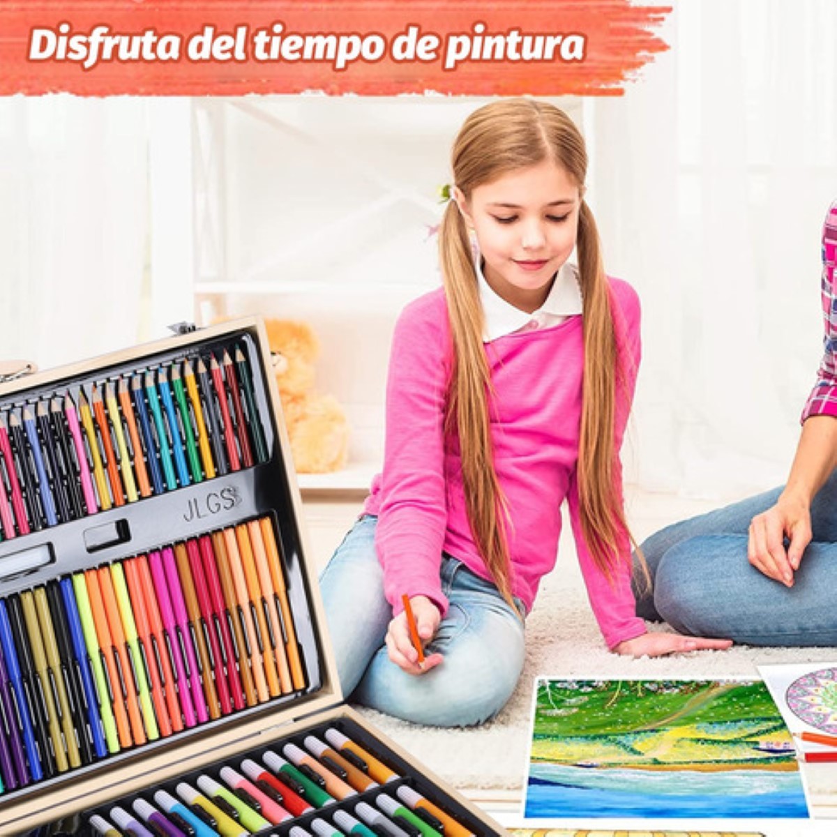 Colores Lápices Kit Dibujo 228 pcs, Set De Arte Profesional