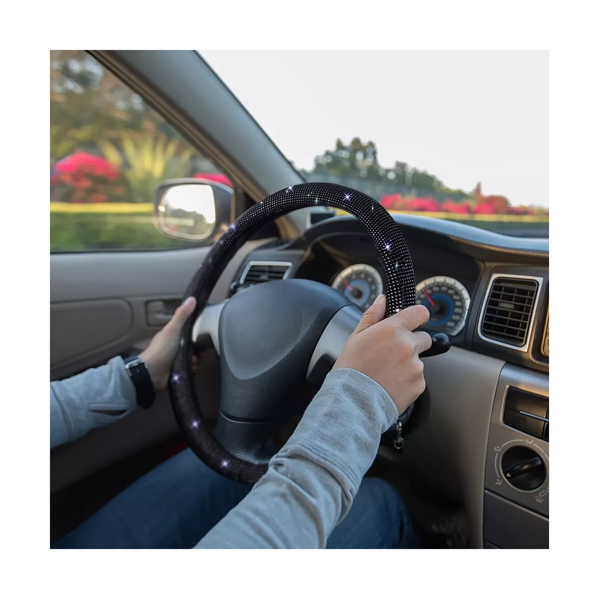 Cubre Volante Mujer Funda Diamante Protector Para Autos