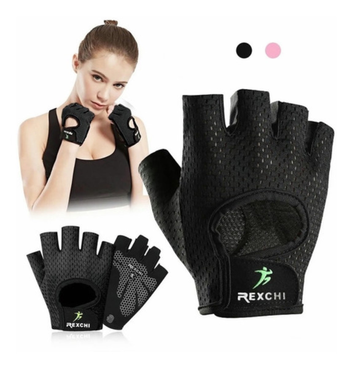 Guantes Gym Tacticos Pesas Crossfit Gimnasio Unixes Talla M, Color Negro