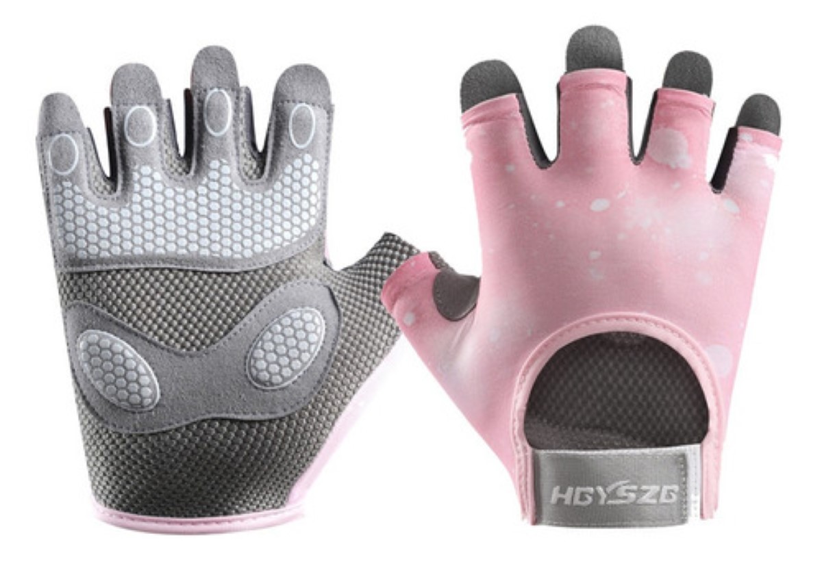 Guantes Gym Tacticos Pesas Crossfit Gimnasio ROSA COLORIDO talla M