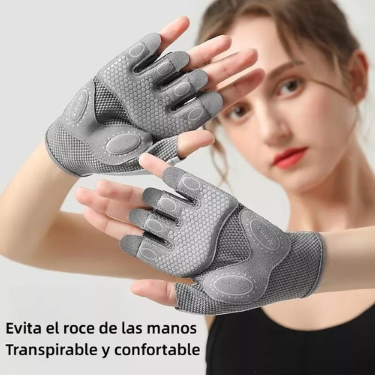 Guantes Gym Tacticos Pesas Crossfit Gimnasio ROSA COLORIDO talla M