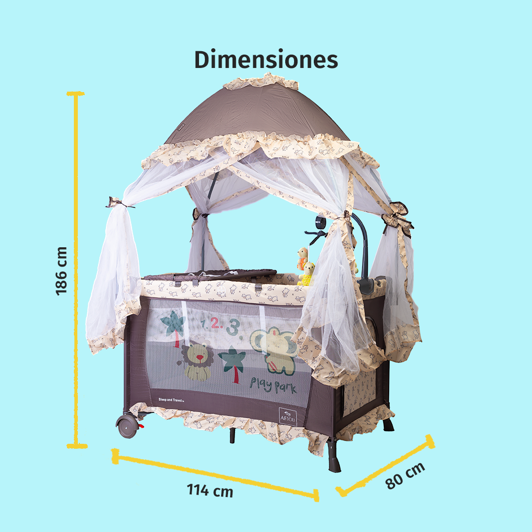 Cuna Corral Aeiou Argentina Toldo Mosquitero Movil Musical Bariloche