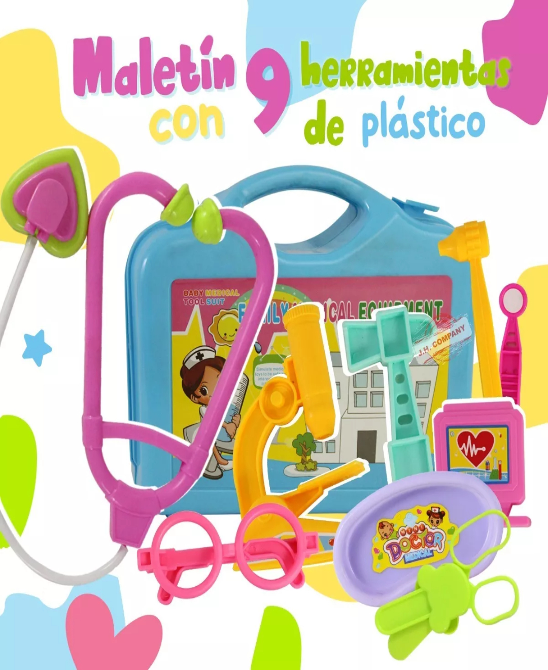 Kit Maletin Enfermera Juguete De Rol Medico Doctor Xf7769