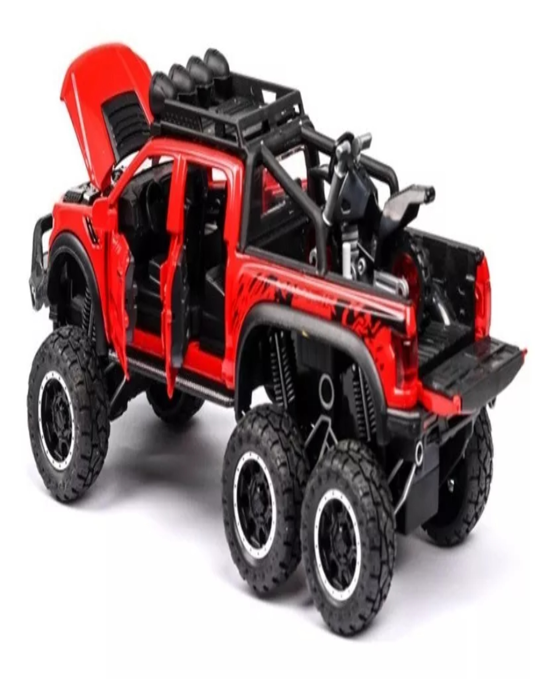 Ford Raptor F150 Tuning Edition Miniatura Metal Autos 1:28 Color Negro