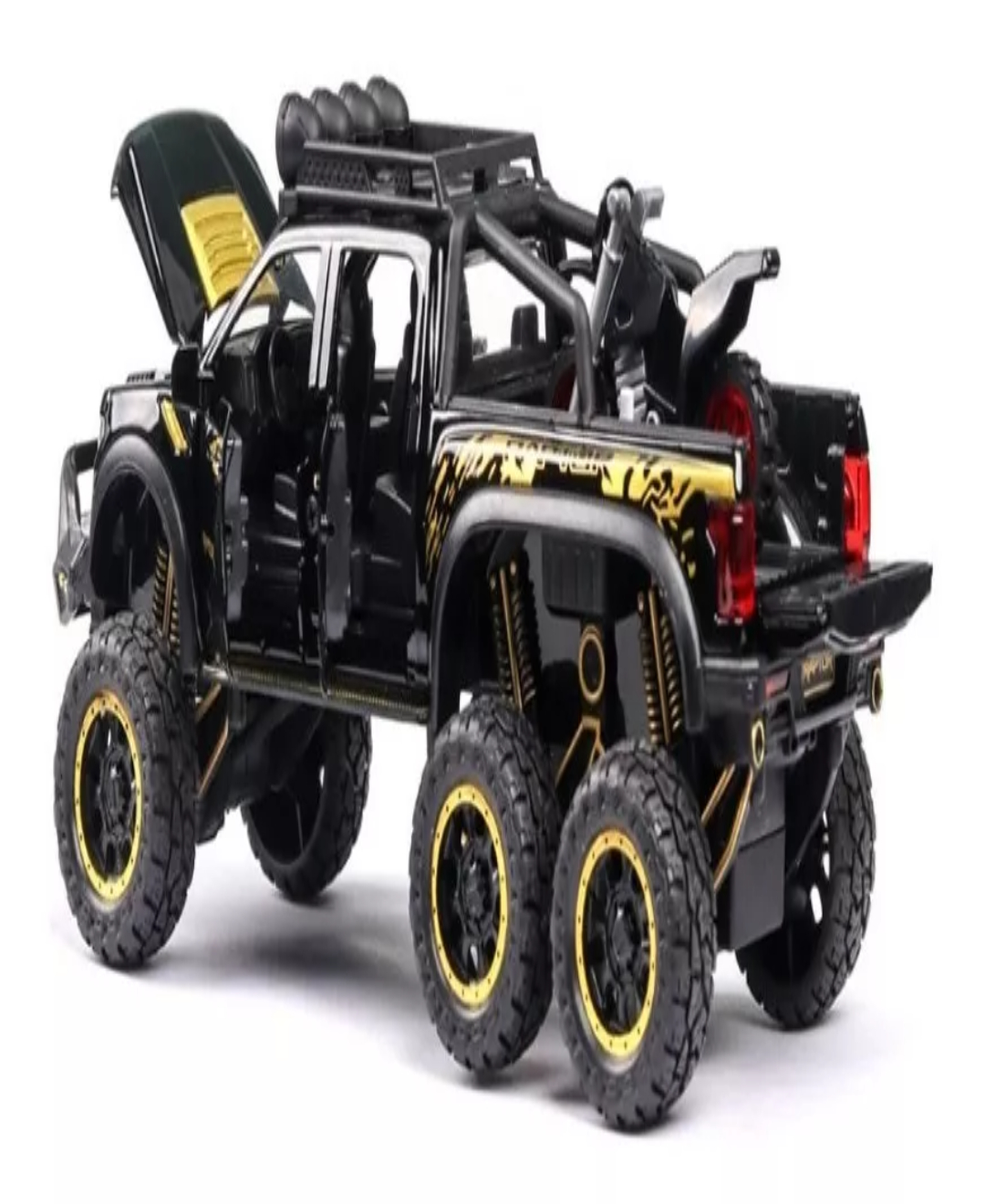 Ford Raptor F150 Tuning Edition Miniatura Metal Autos 1:28 Color Negro